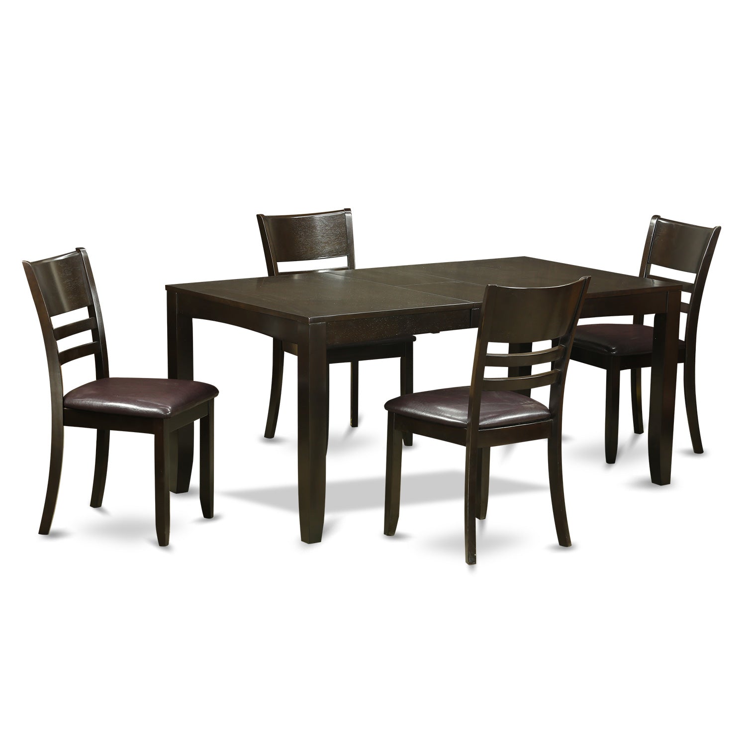 LYFD5-CAP-LC 5 Pc Dining set-Table Table with Leaf and 4 Dining Chairs