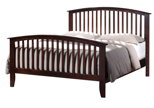 Lawson Solid Wood Full Size Bed Headboard And Footboard in Brown Finish