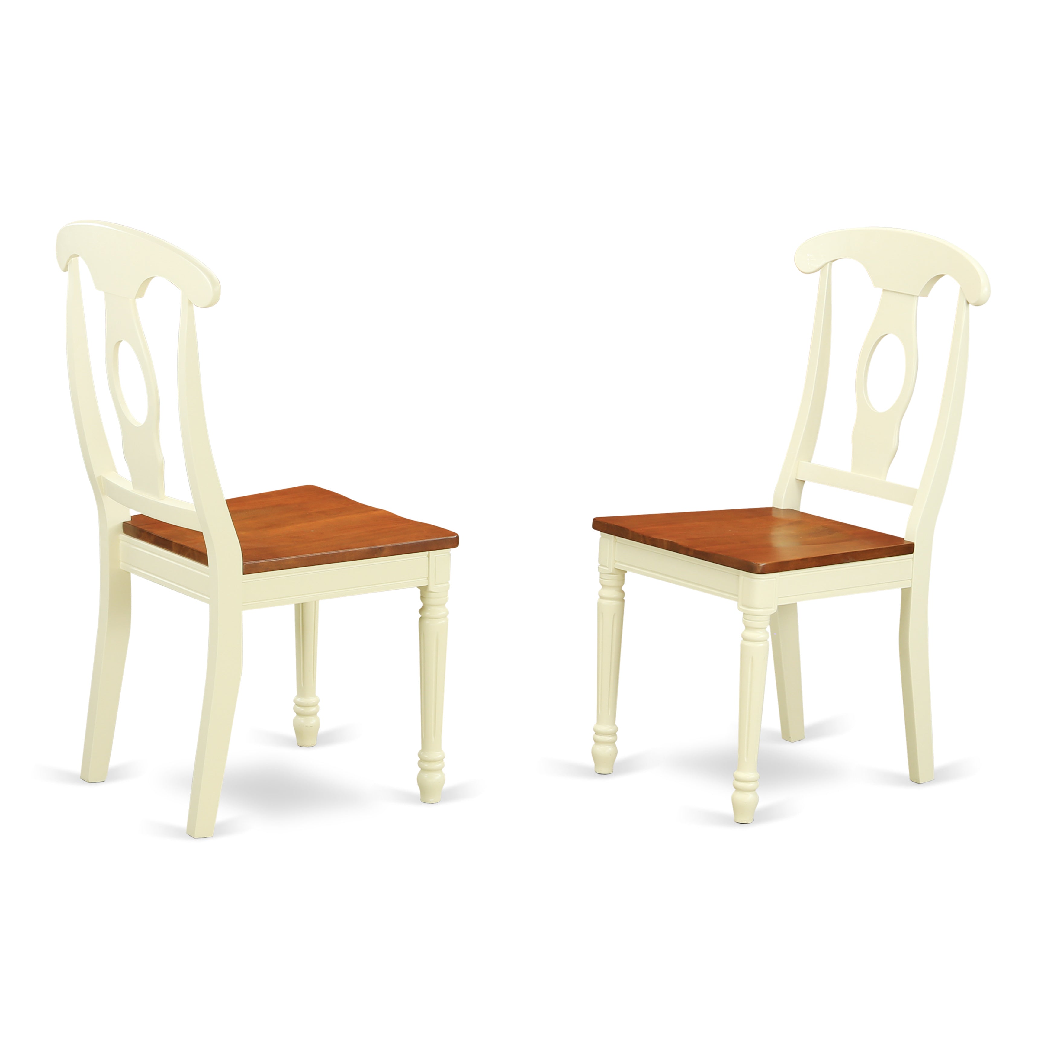 KEC-WHI-W Napoleon styled chair with Wood seat