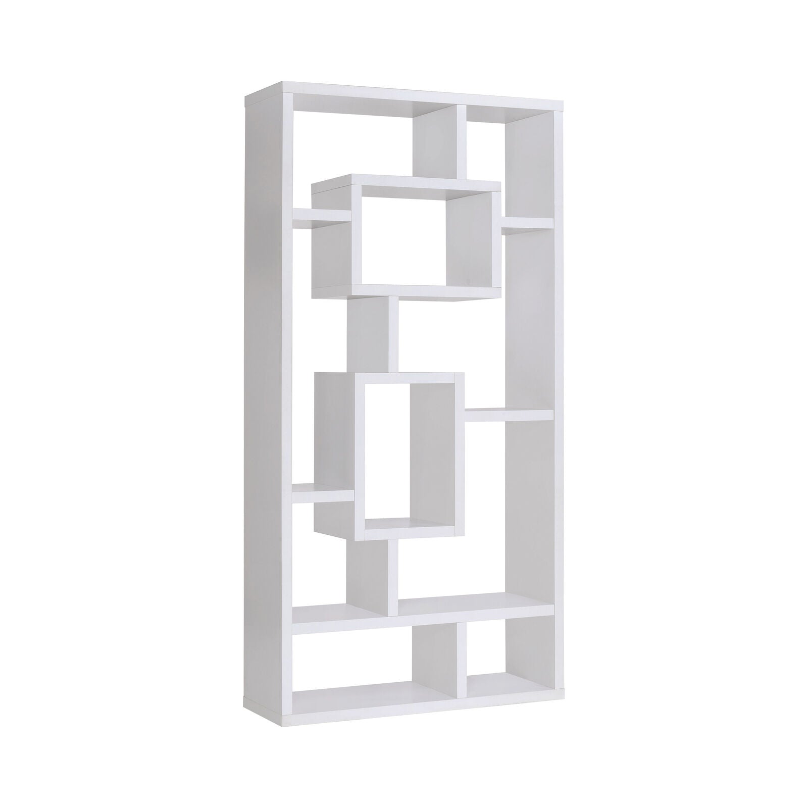 Howie 10-Shelf Multiple Cubed Rectangular Bookcase White