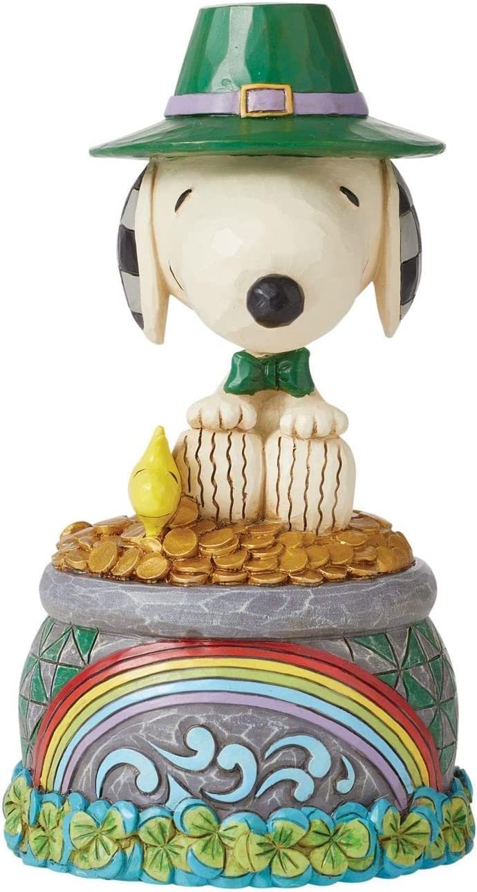 Enesco Peanuts by Jim Shore Snoopy Pot of Gold Figurine