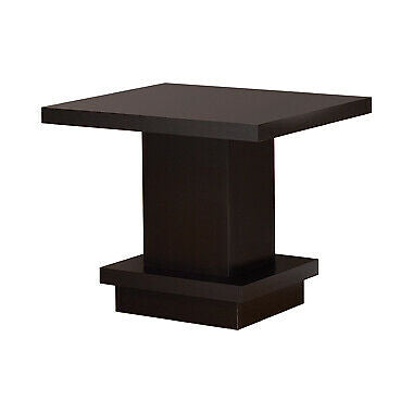 Coaster Contemporary Pedestal Square End Table Cappuccino 705167