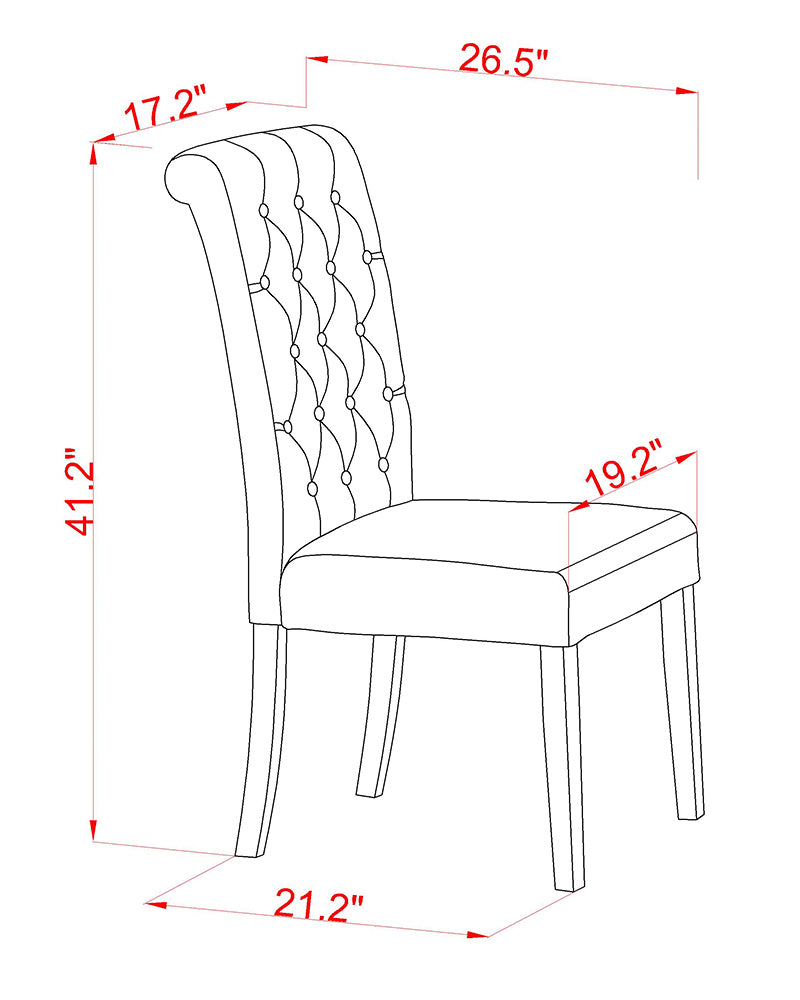 BRP4T18 Bremond Parson Chair With Oak Leg And Linen Fabric