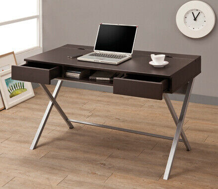 Olsen X base Lift Top Storage Connect-It Desk Cappuccino 800117