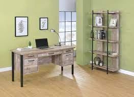 Samson 4-drawer Office Desk Weathered Oak