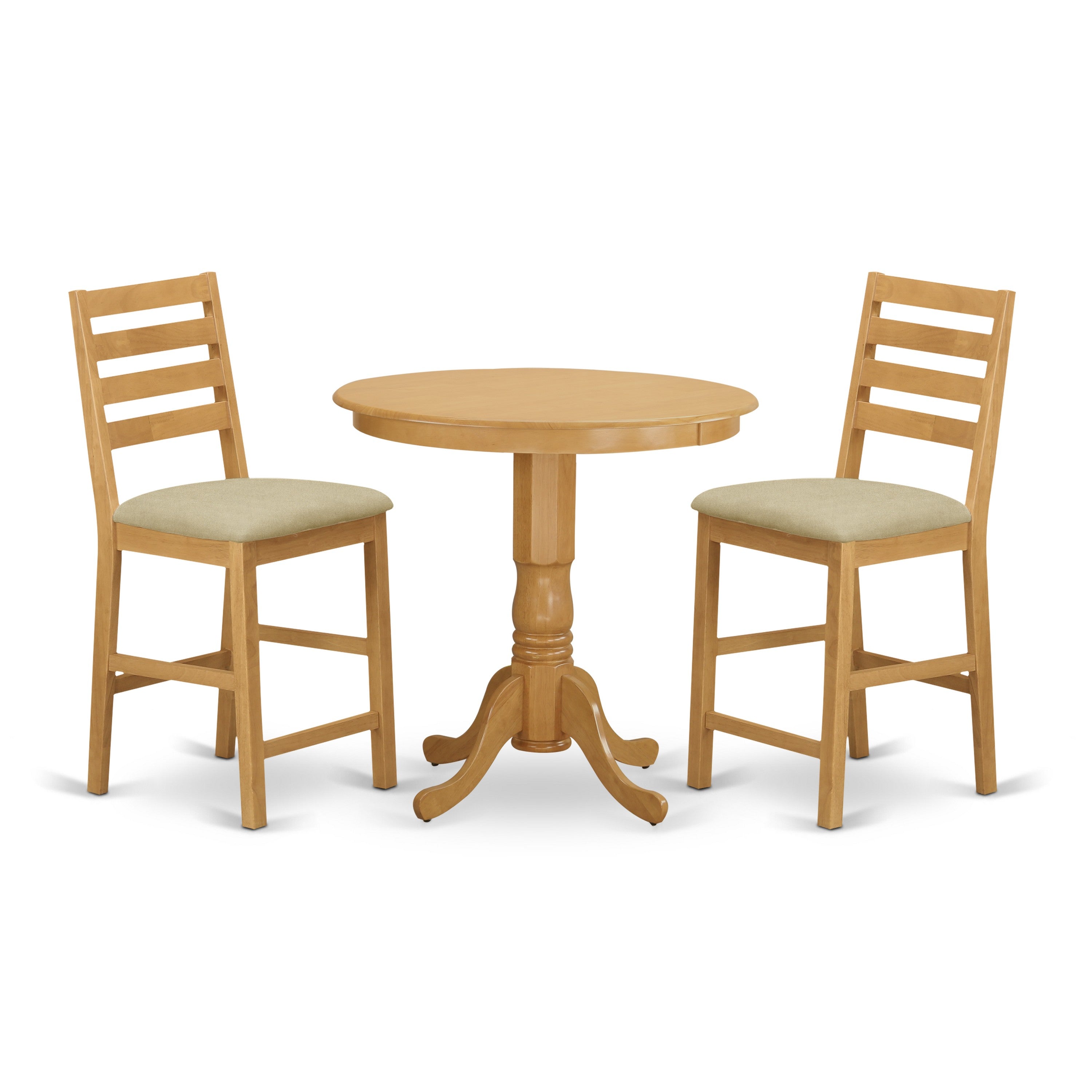 JACF3-OAK-C 3 Pc counter height Dining room set-pub Table and 2 counter height Chairs