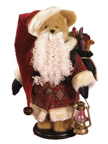 Boyds Bear Plush Nicholas Kringle bright Fabric Limited Edition Christmas Santa