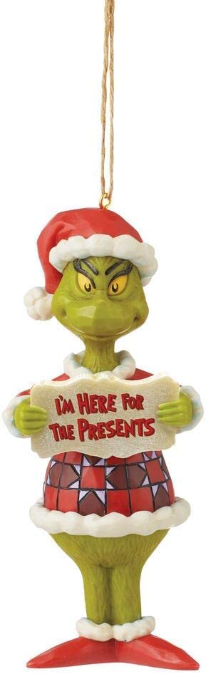 Enesco Grinch by Jim Shore Grinch I'm Here for, Hanging Ornament