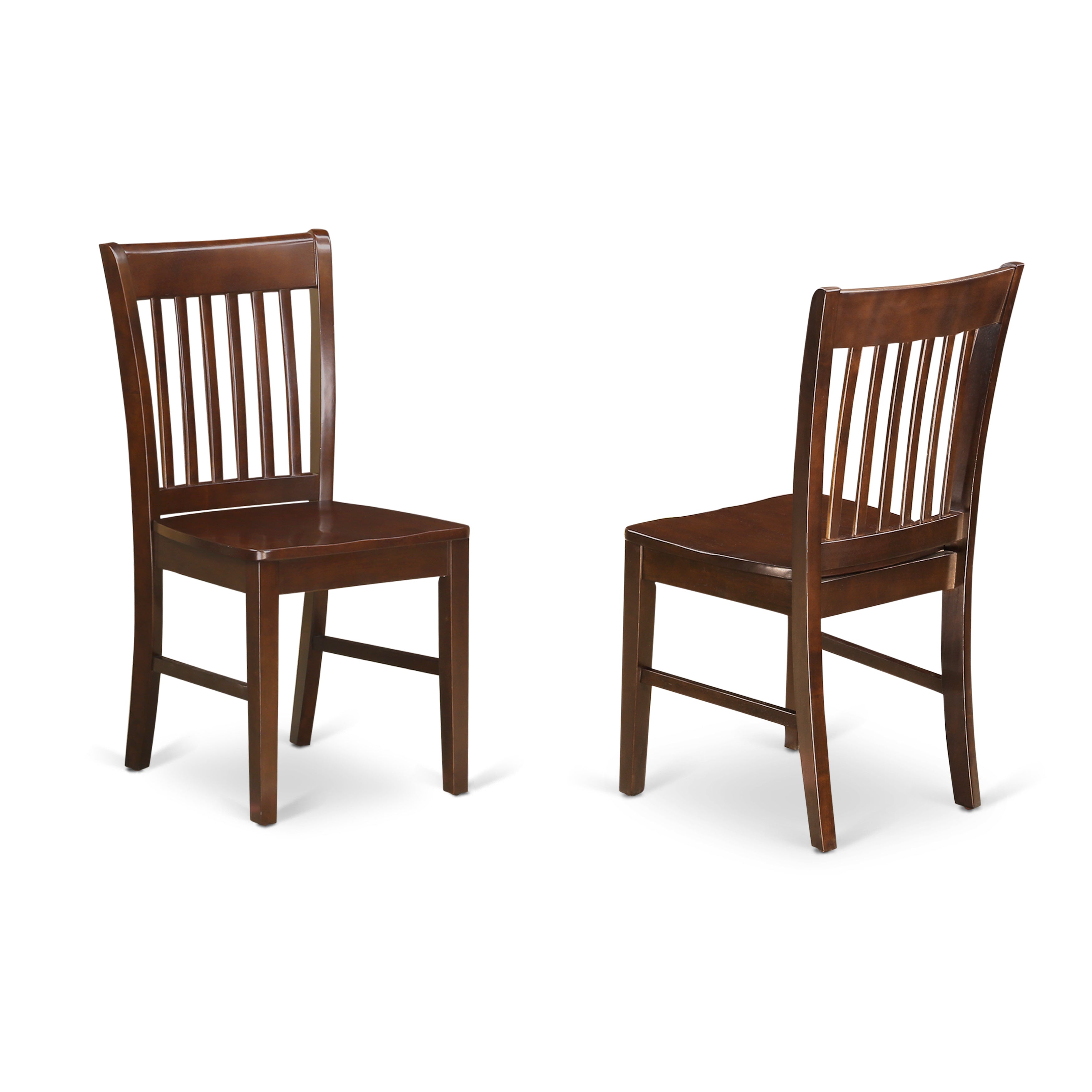 DONO9-MAH-W 9Pc Rectangle 60/78 Inch Kitchen Table With 18 In Self Storing Butterfly Leaf And Eight Wood Seat Dining Chairs