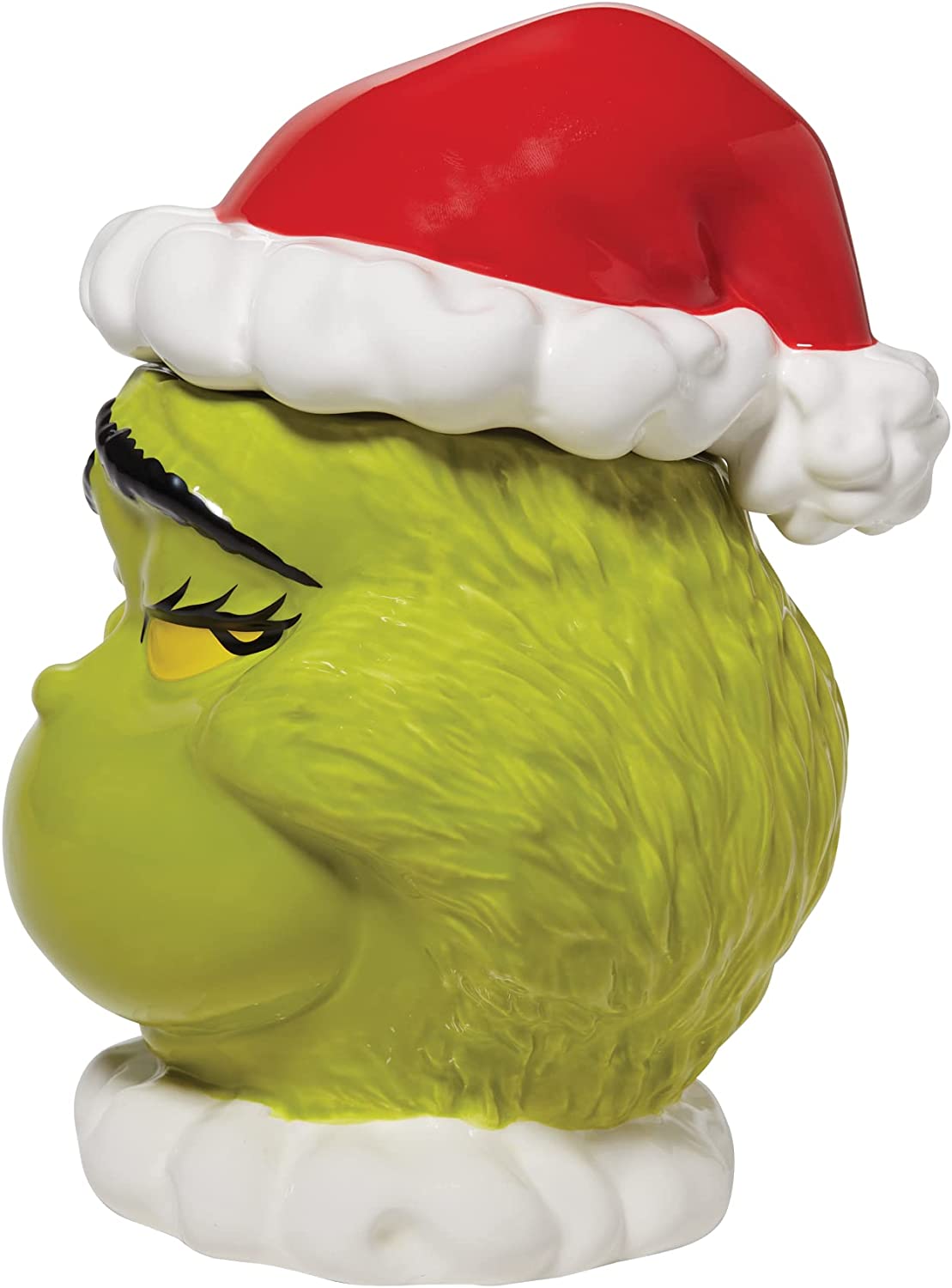 Department 56 Dr. Seuss The Grinch Face Sly Smile Sculpted Canister Cookie Jar