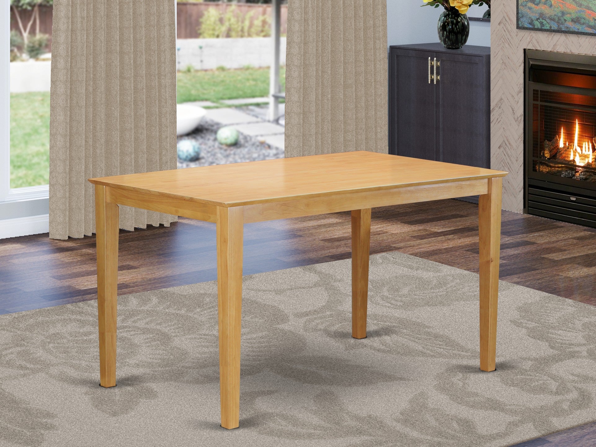 CAT-OAK-H Capri Rectangular Counter Height dining table 36"x60" with solid wood top