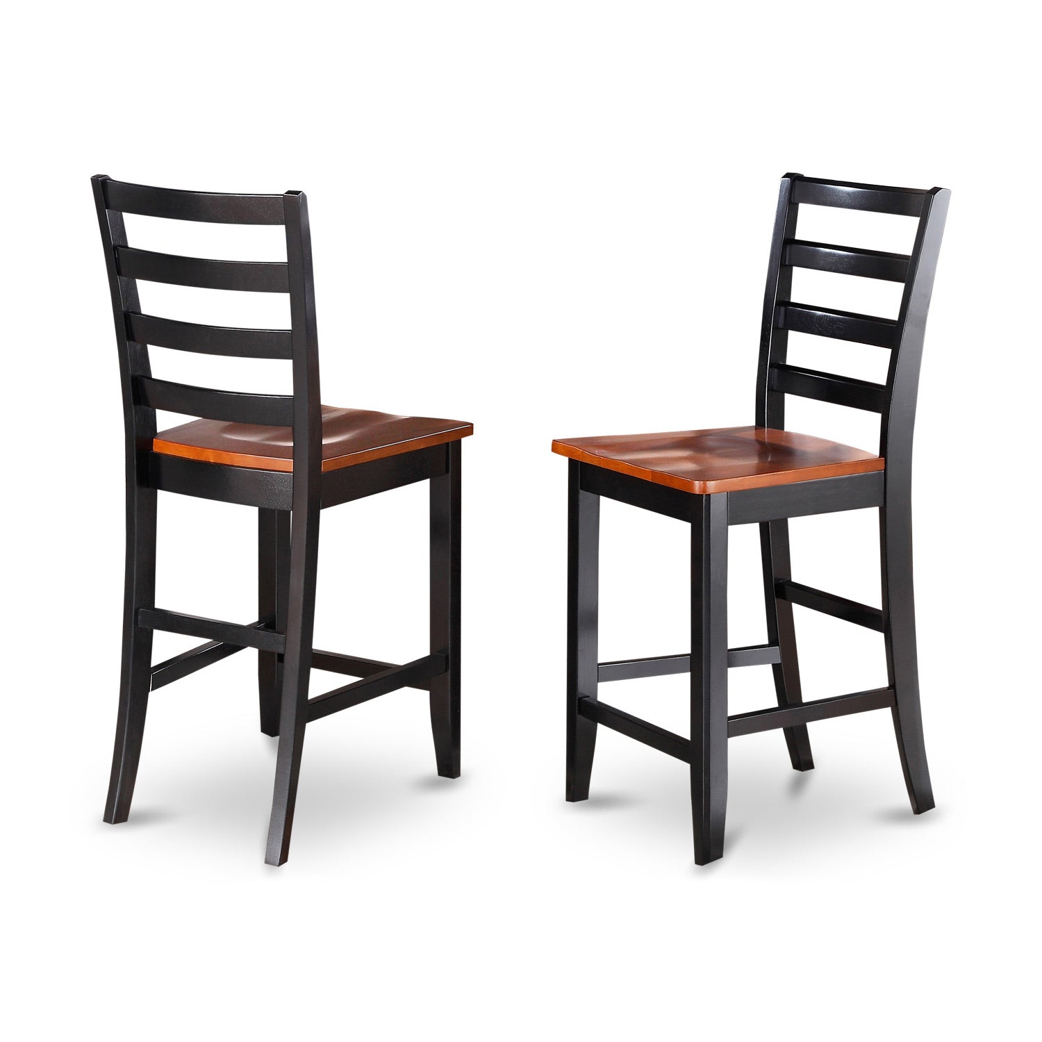 JAFA3-BLK-W 3 Pc counter height set - high Table and 2 Kitchen Chairs.