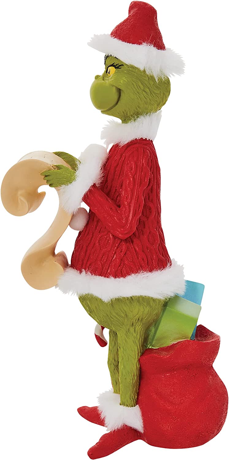 Department 56 Dr. Seuss The Grinch Checking His List Figurine