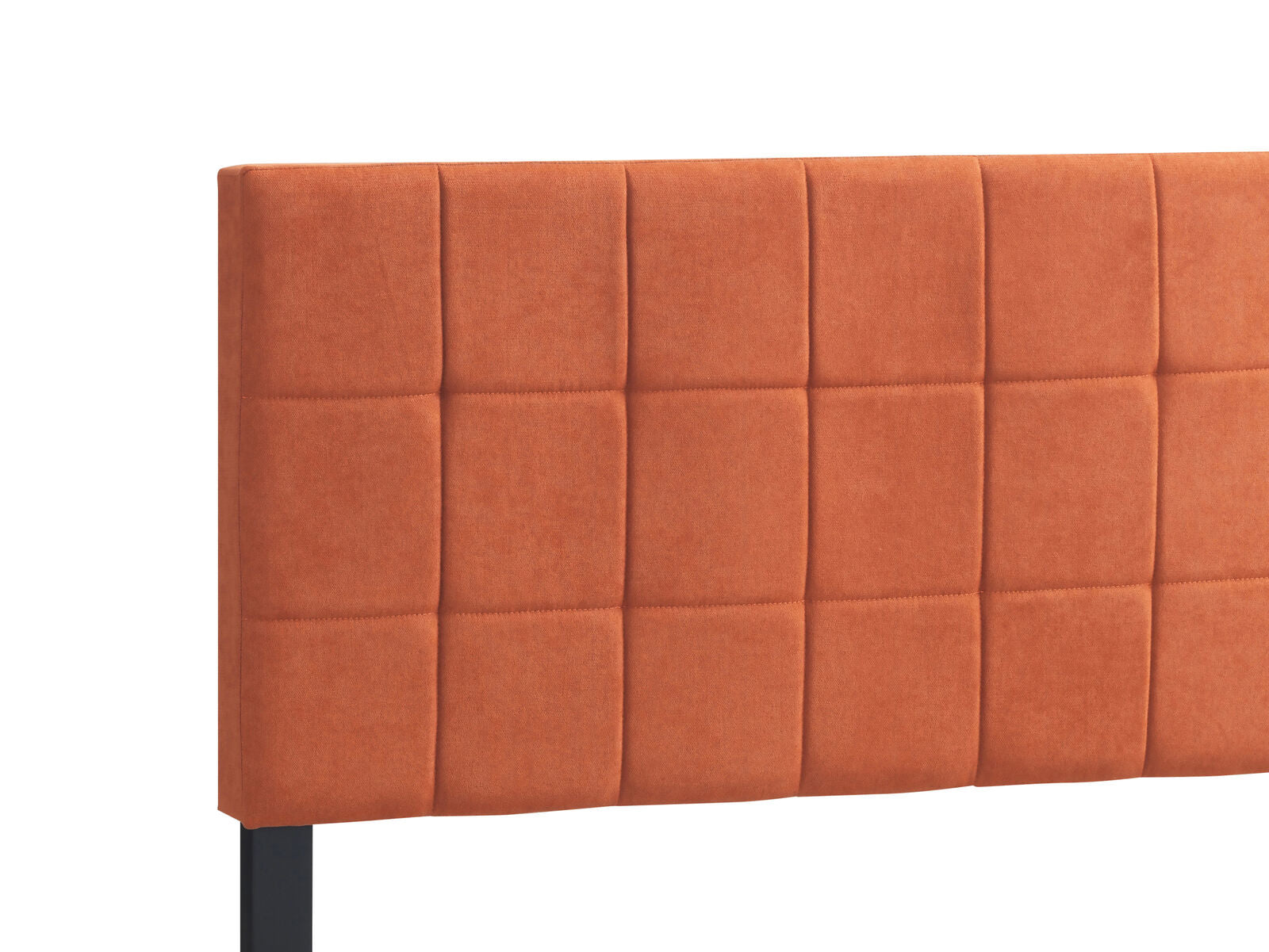 Contemporary Fairfield Full Upholstered Headboard Panel Bed Orange