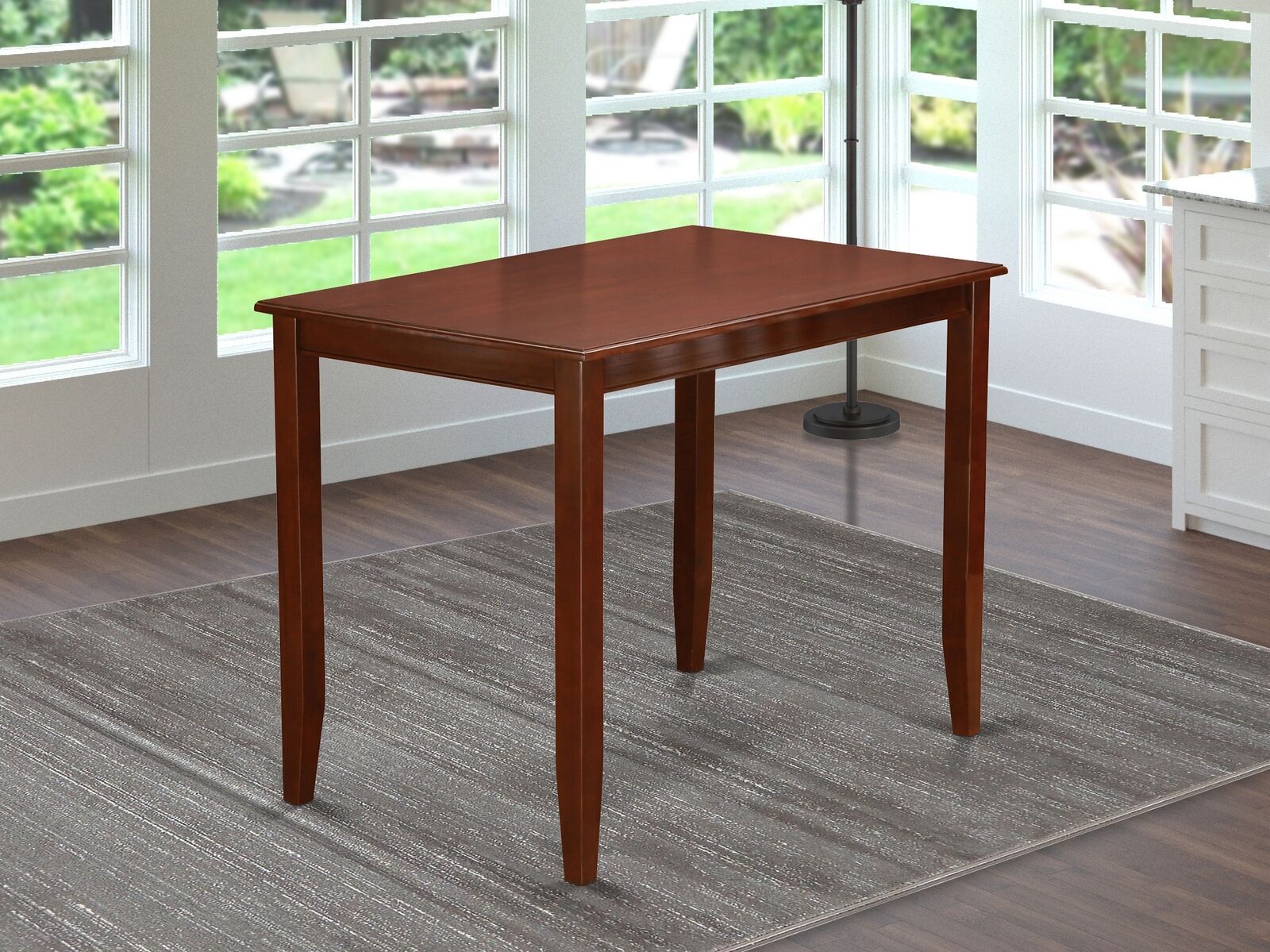 Buckland Counter Height Rectangular Table 30"x48" in Mahogany Finish