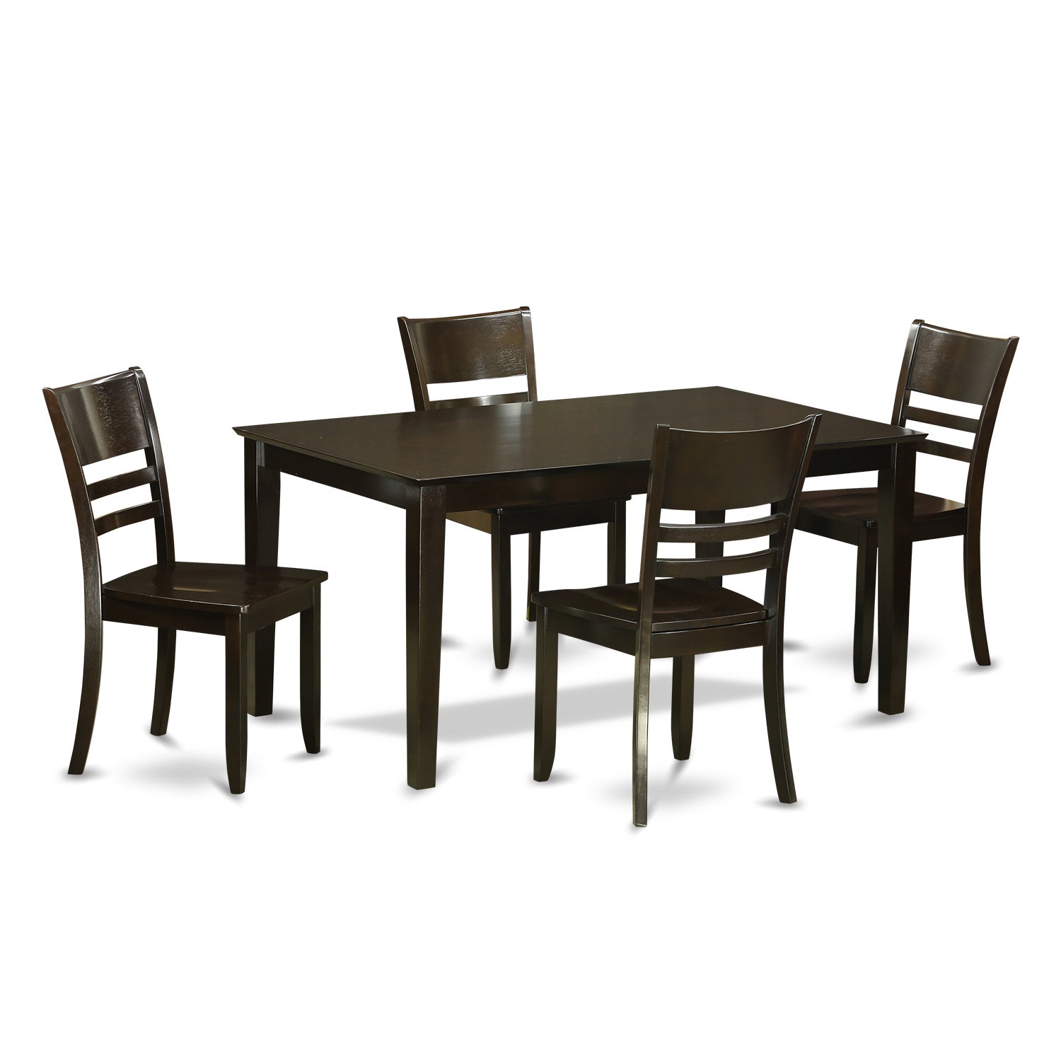 CALY5-CAP-W 5 Pc Dining room set-Kitchen Table and 4 Dining Chairs