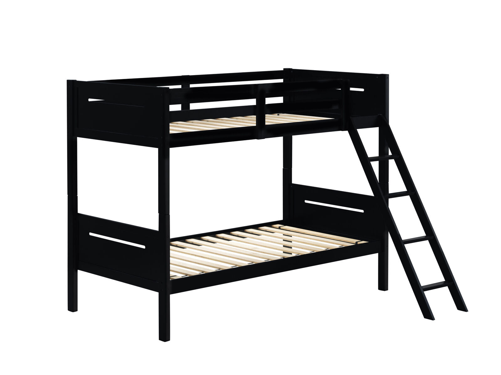 Coaster Solid Wood Separable Littleton Twin Over Twin Bunk Bed Black 405051BLK