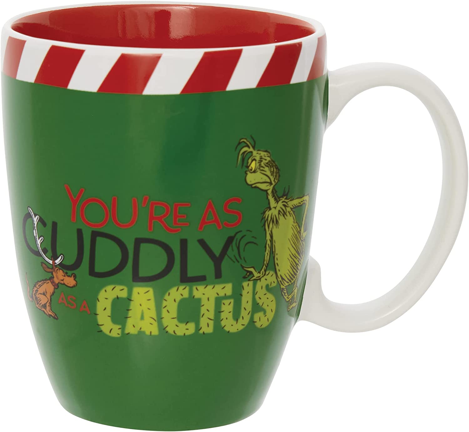 Department 56 Dr. Seuss The Grinch Cuddly as a Cactus Coffee Mug 16 OZ