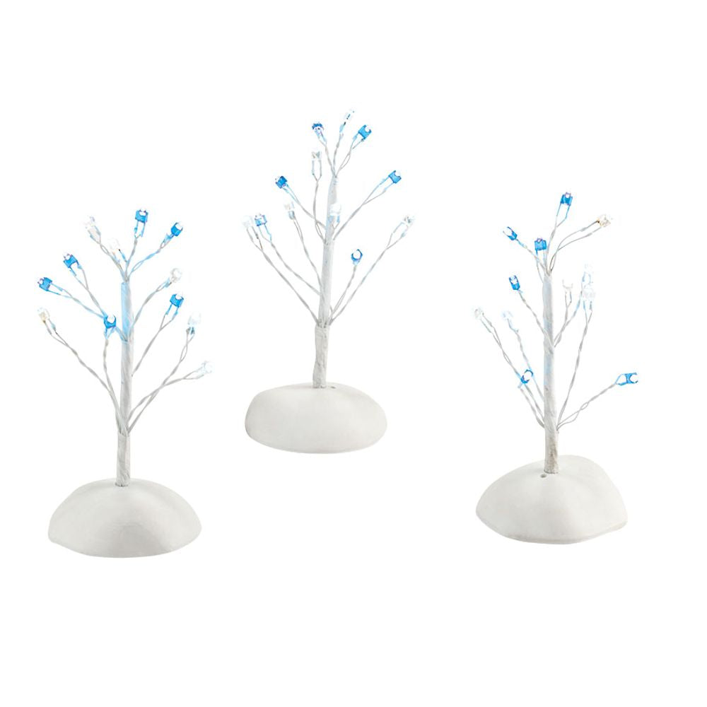 Department 56 Village Accessories Twinkle Brite, Blue & White Set of 3 #4030904