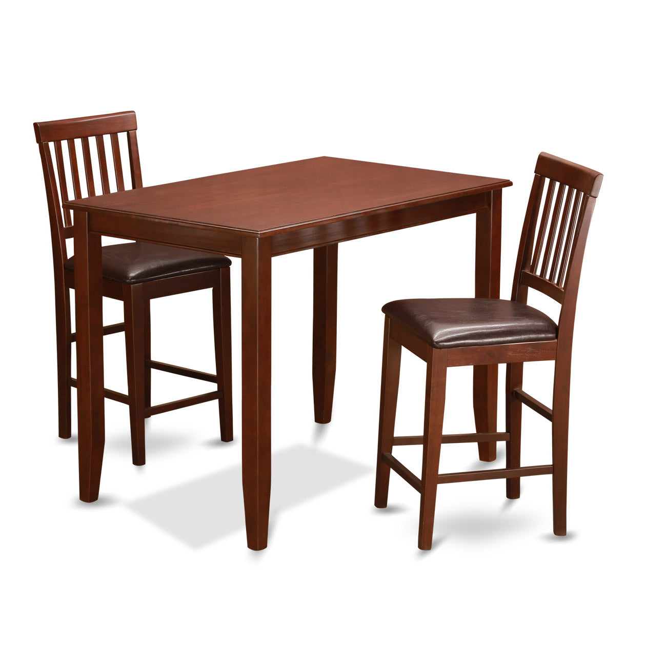 BUVN3-MAH-LC 3 Pc counter height Dining set-counter height Table and 2 Kitchen Chairs.