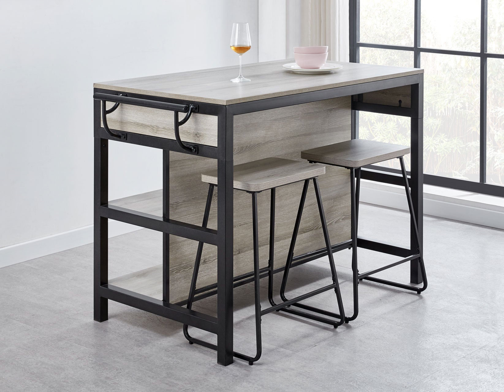 Steve Silver Carson Weathered Driftwood Counter Height Dining Table
