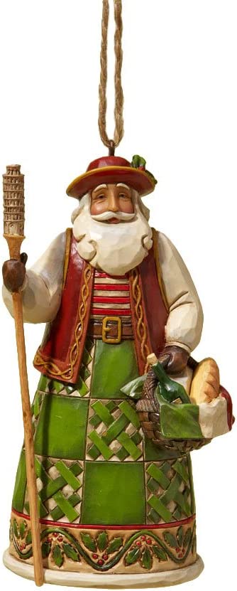 Jim Shore Heartwood Creek Italian Santa Stone Resin Hanging Ornament