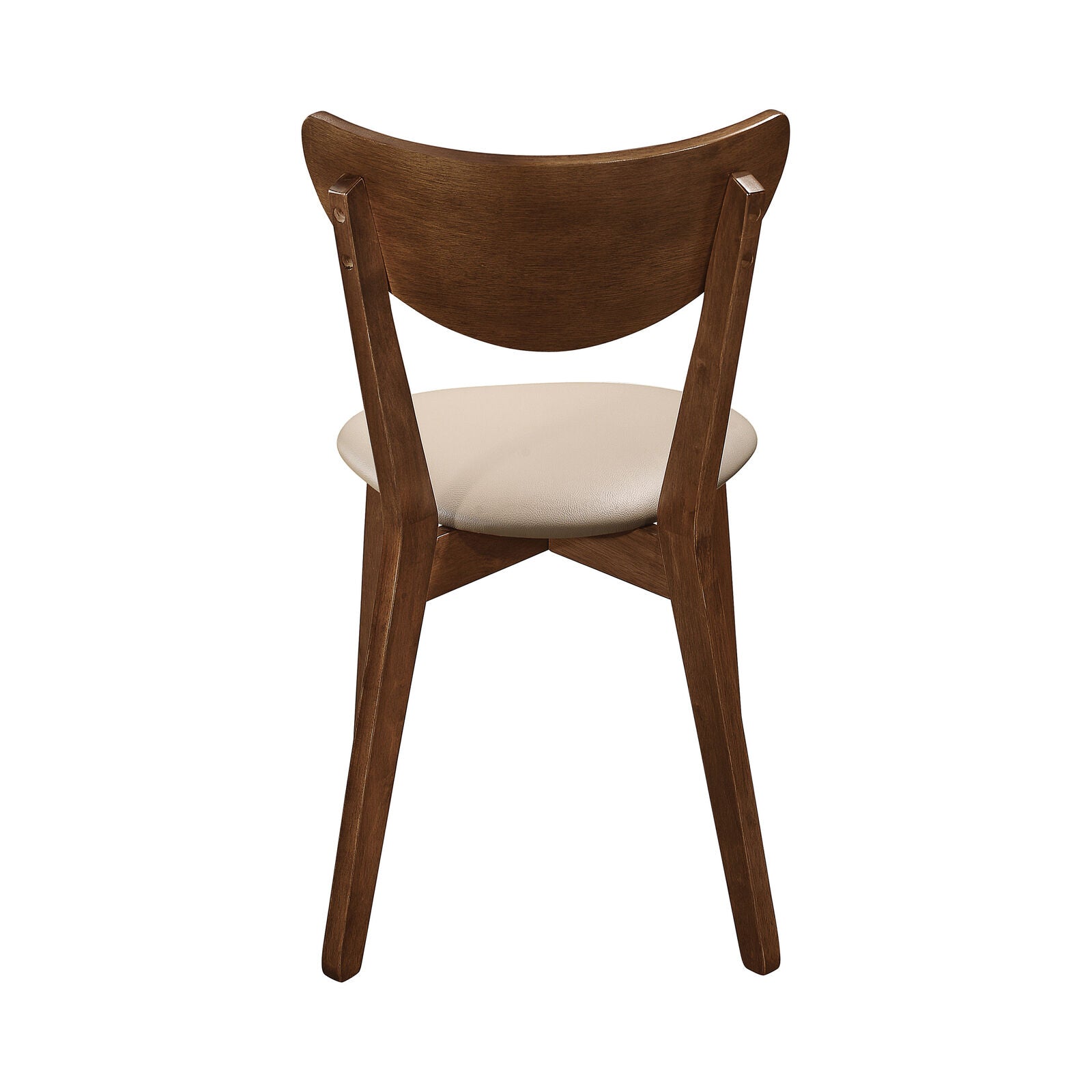 Kersey Dining Side Chairs With Curved Backs Beige And Chestnut (Set Of 2) 103062