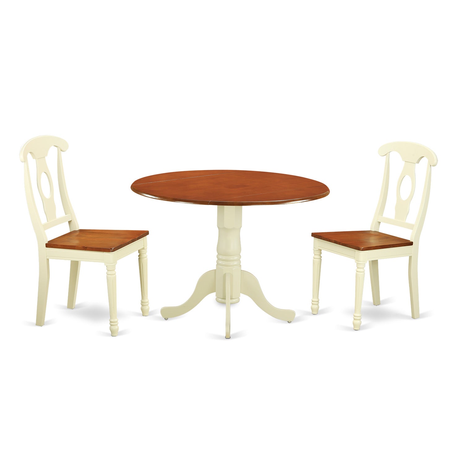 DLKE3-BMK-W 3 Pc Dining set-Dining Table and 2 Dining Chairs