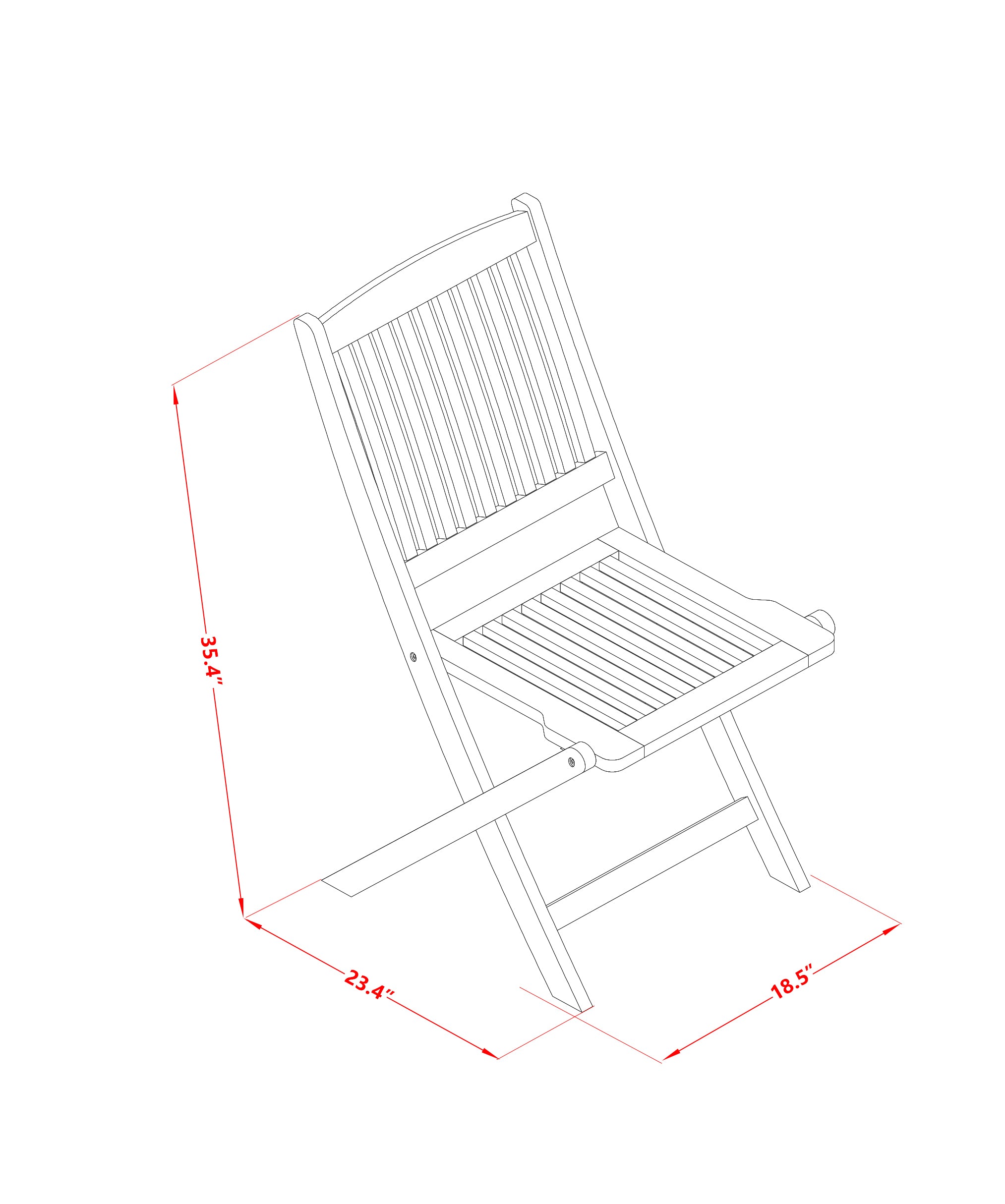 Cameron Patio Folding Chairs in Natural Oil (Set of 2)