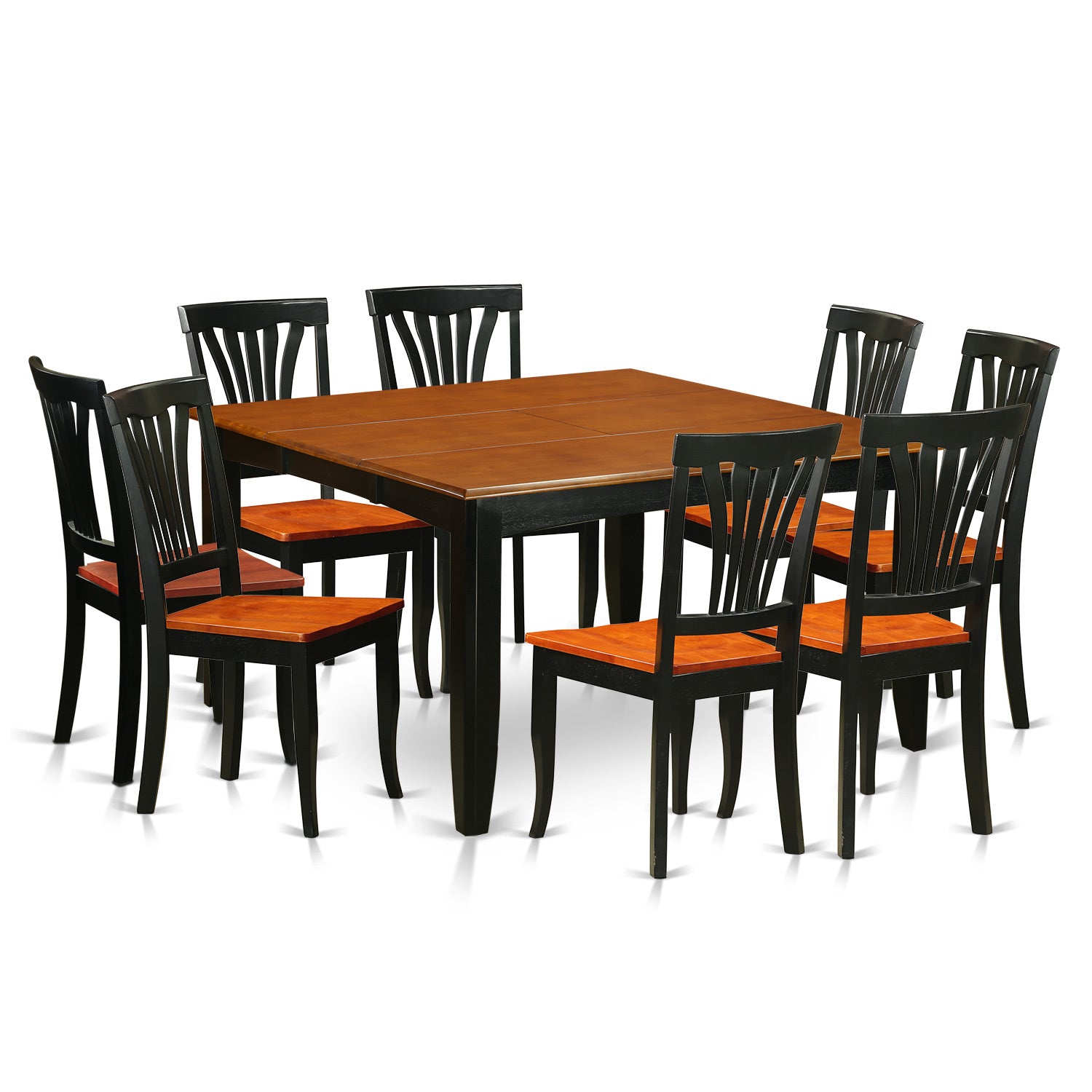 PFAV9-BCH-W 9 PC Dining room set-Dining Table and 8 Wooden Dining Chairs