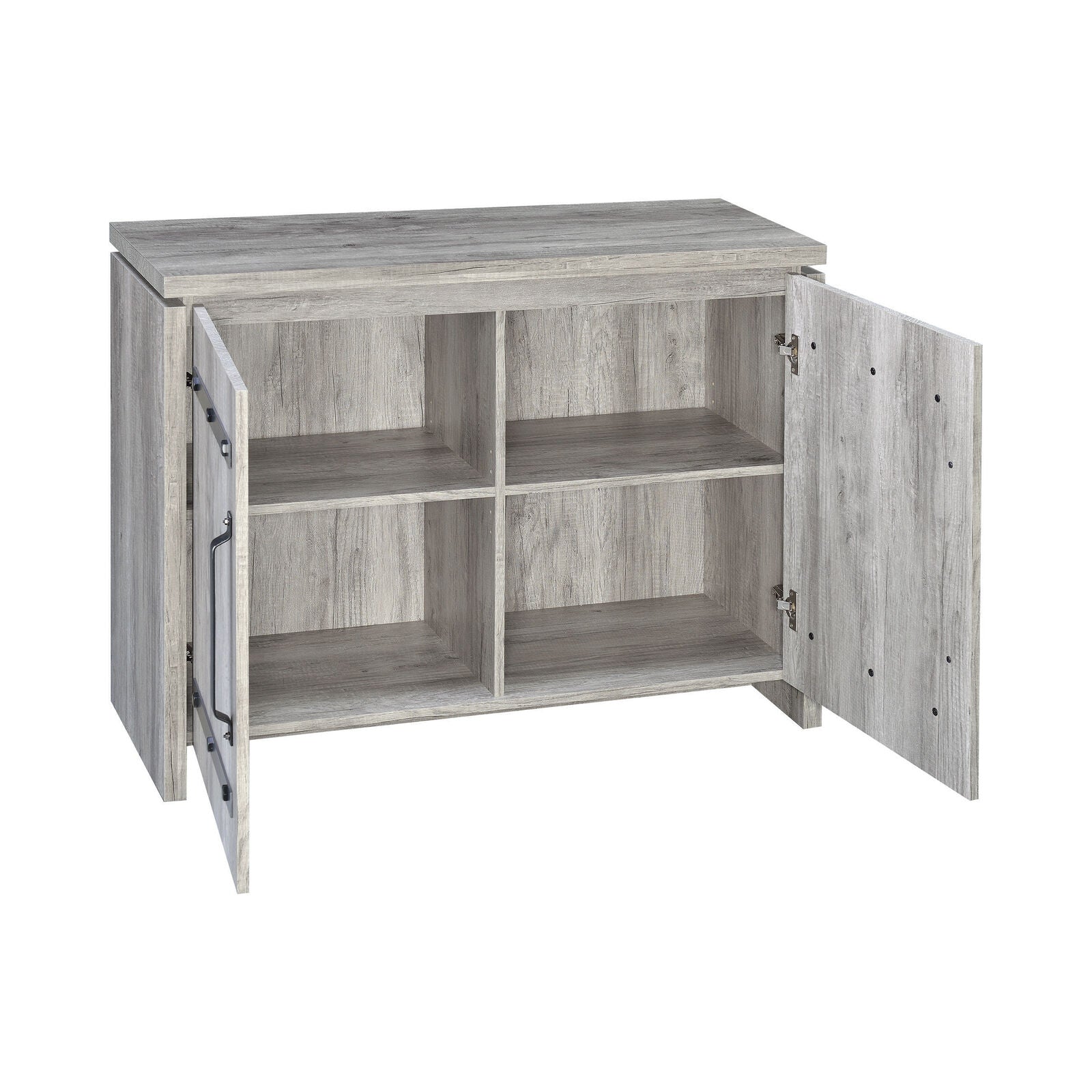 Modern Farmhouse 2-Door Accent Cabinet Grey Driftwood