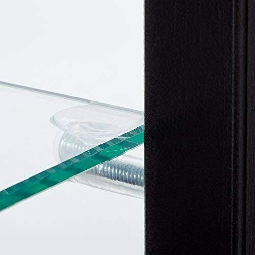 Delphinium 5-shelf Glass Curio Cabinet Black and Clear