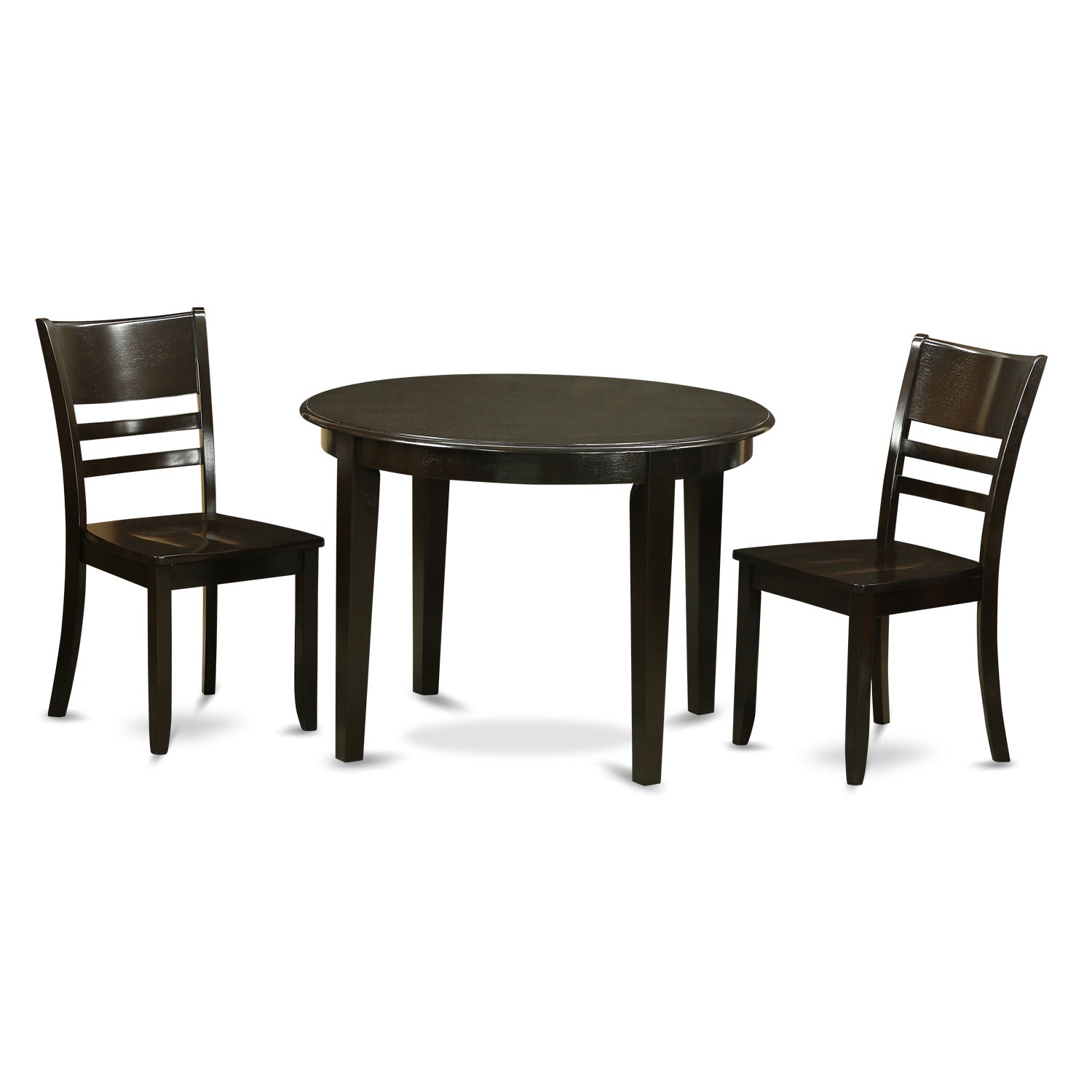 BOLY3-CAP-W 3 PC Kitchen Table set-Kitchen Table and 2 Kitchen Chairs