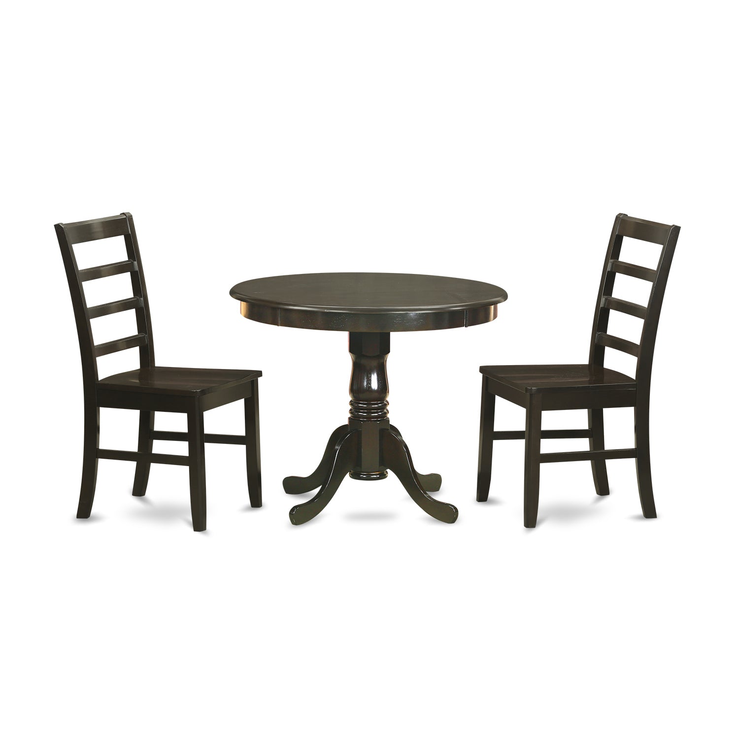 ANPF3-CAP-W 3 Pc small Kitchen Table set-small Kitchen Table plus 2 Kitchen Dining Chairs