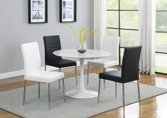 Coaster Contemporary Leatherette Vance Upholstered Dining Chairs Black Set Of 4