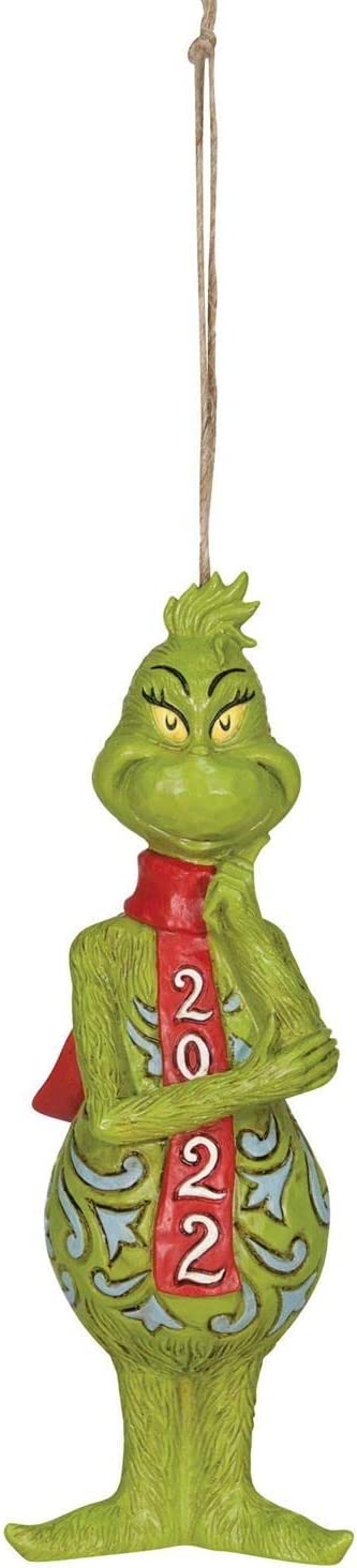 Enesco Jim Shore 2022 The Grinch Dated Christmas Ornament