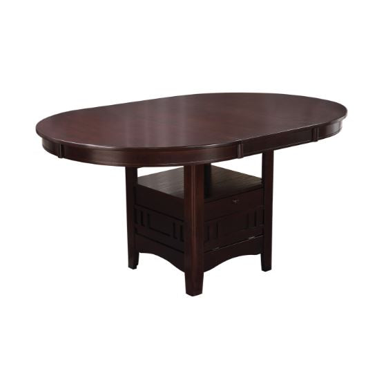 5 PC Oval Dining Room Table and Upholstered Chairs In Espresso