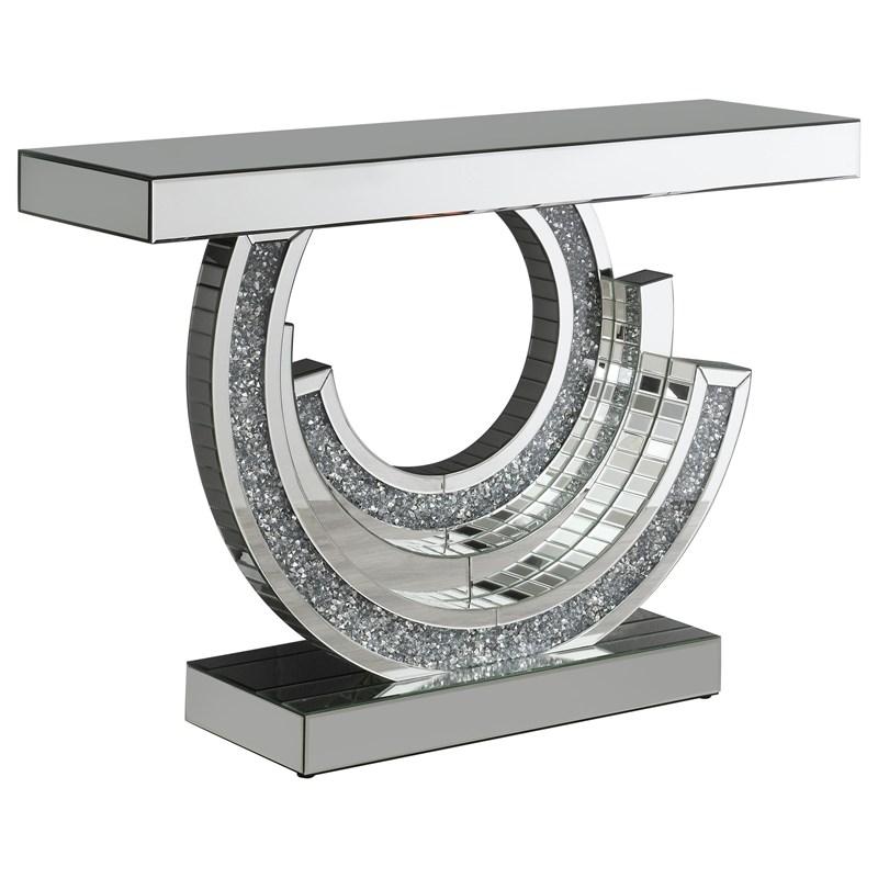 Coaster Imogen Multi-Dimensional Console Accent Table Silver