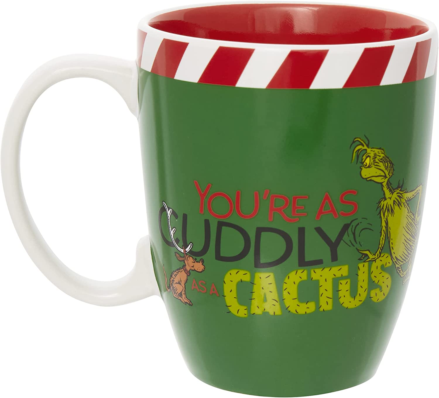 Department 56 Dr. Seuss The Grinch Cuddly as a Cactus Coffee Mug 16 OZ