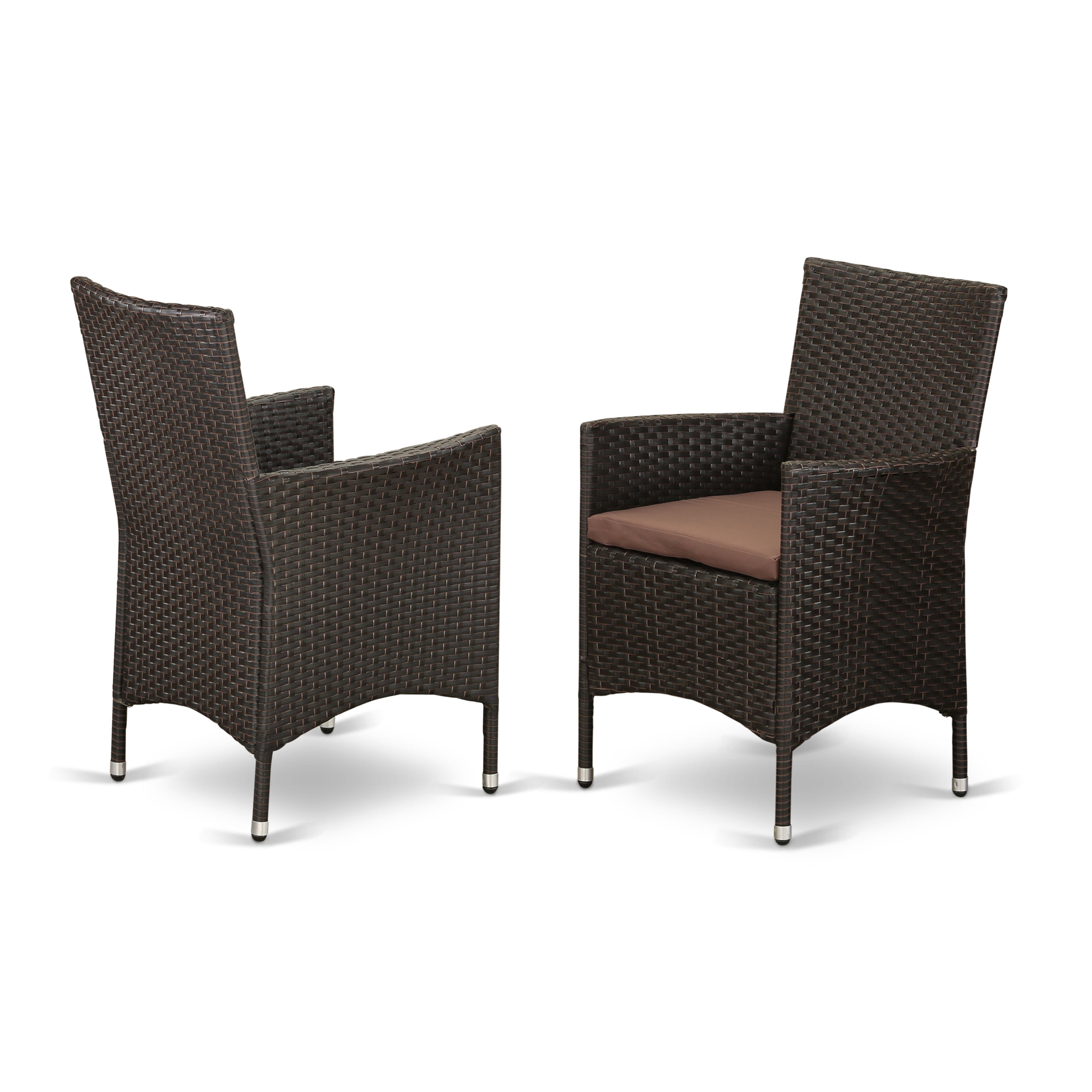 HVLC163S Outdoor-Furniture Wicker Patio Chair in Dark Brown Finish