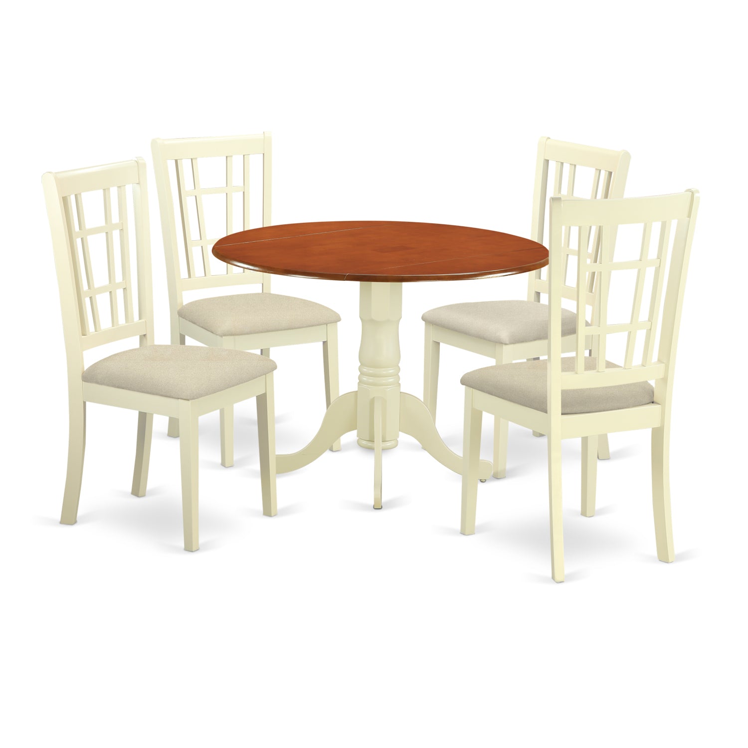 DLNI5-BMK-C 5 Pc dinette set for 4-Dining Table and 4 dinette Chairs