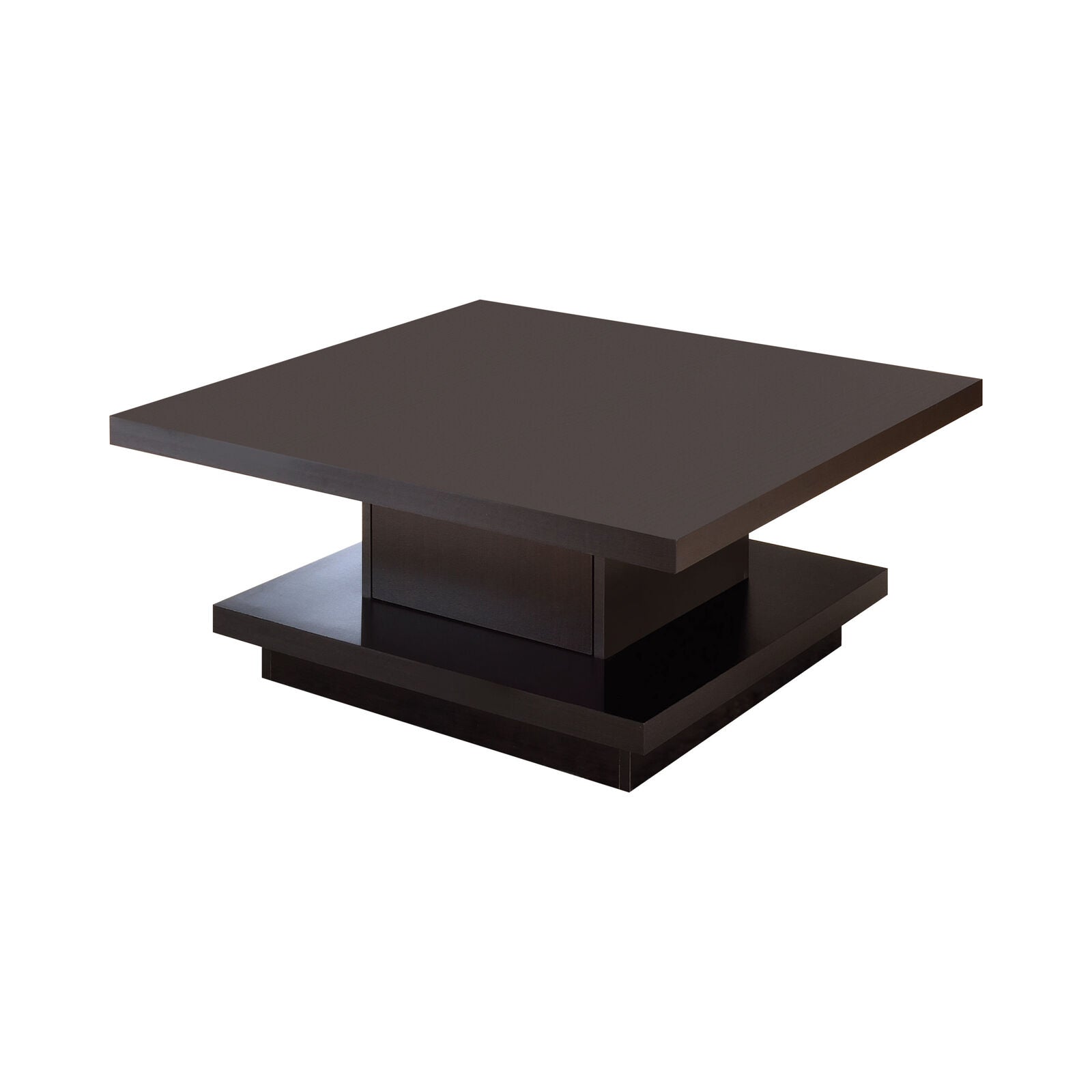 Coaster Contemporary Pedestal Square Coffee Table Cappuccino 705168