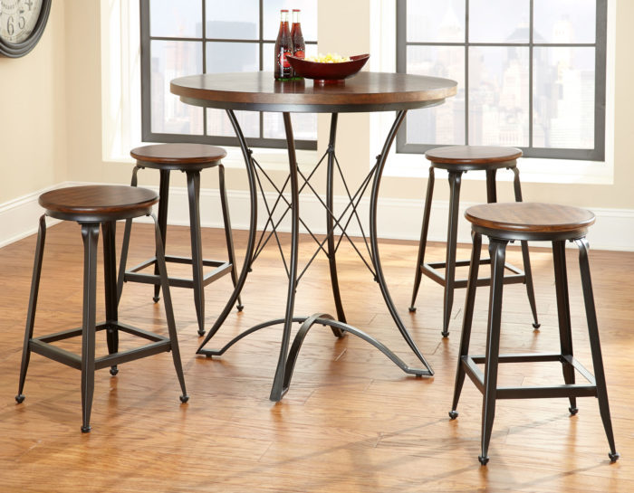 Steve Silver Company Adele Round Counter Dining Table, Brown
