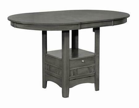 Lavon 5 Piece Counter Height Dining Table Chairs Dinette Set in Grey Finish