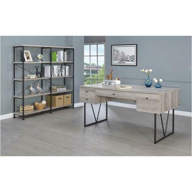 4-Drawer Analiese Industrial Grey Driftwood Home office Writing Desk