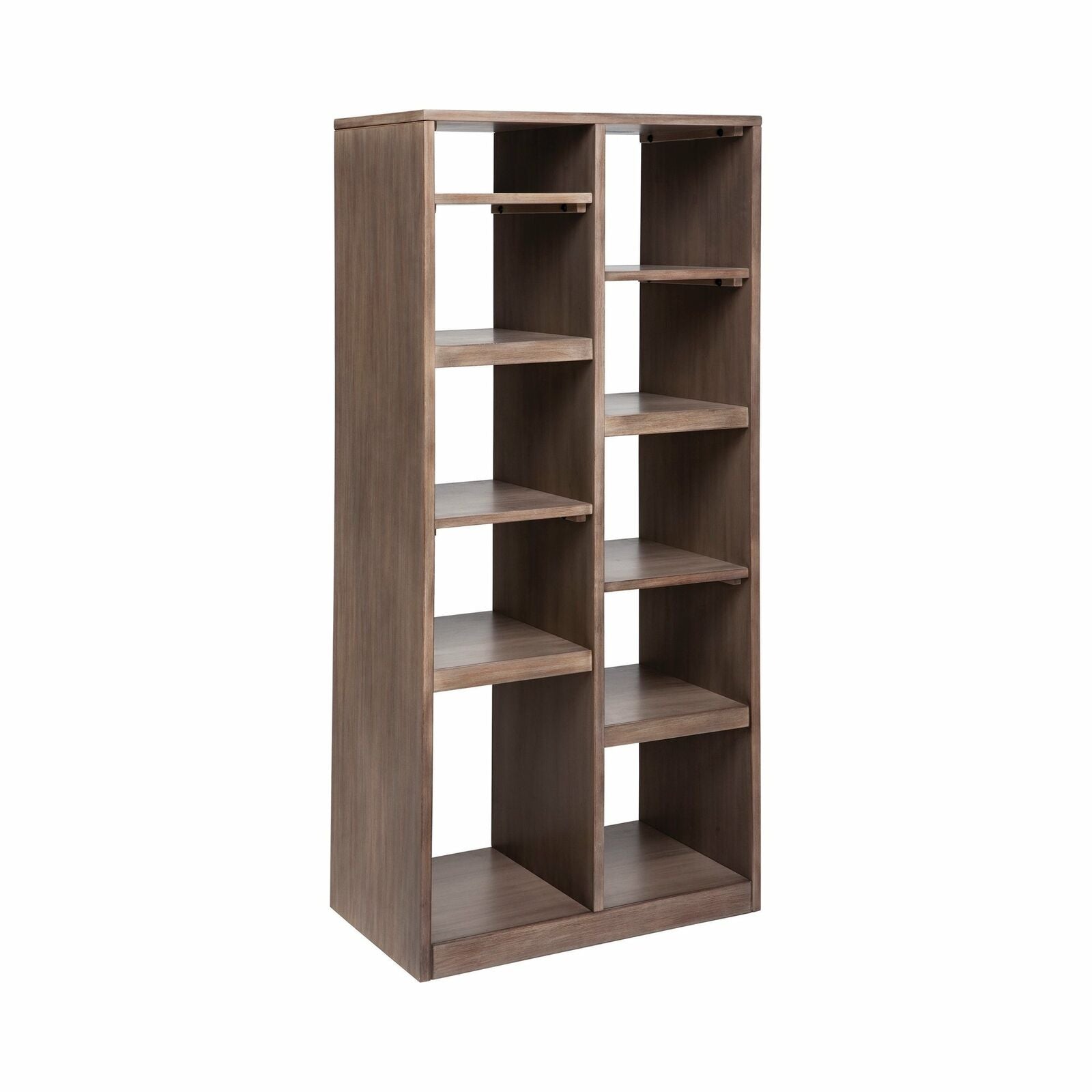 10-shelf Rectangular Etagere BookCase Display Shelf Sandstone