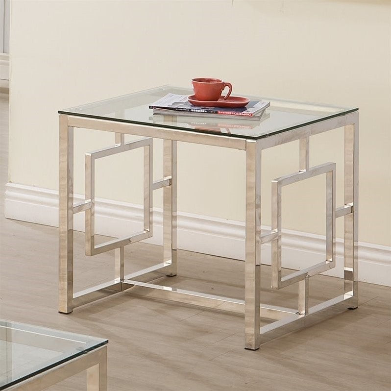 Occasional Contemporary Nickel Side Table