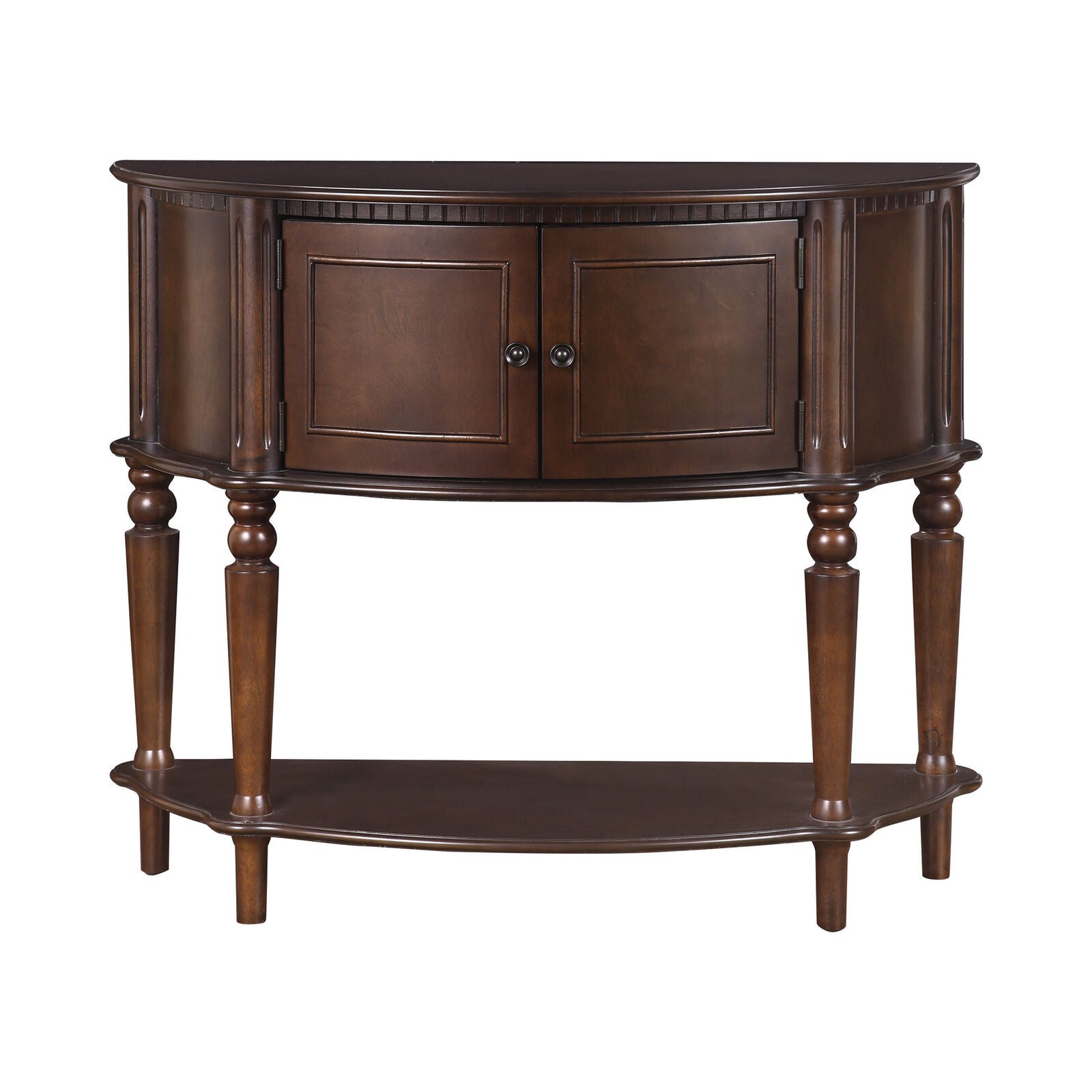 Hall Entry Way Storage Cabinet Half Console Foyer Wood Table